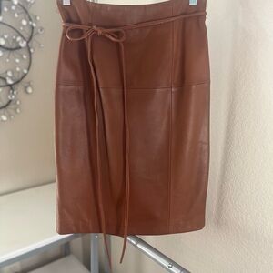 NWT ANTONIO MELANI Fine Leather Pencil Skirt Size S